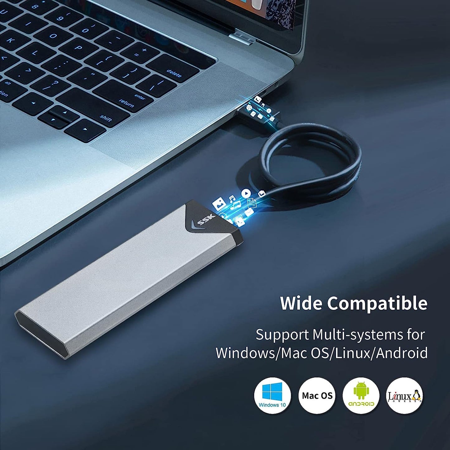 External Micro M.2 2TB USB 3/C SSD